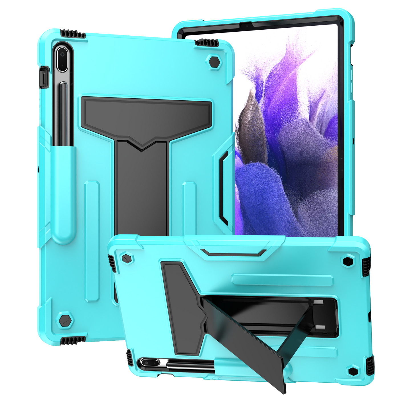 Hit-Color Shark Galaxy Tab S8+ Shockproof Case Heavy Duty Kids Safety