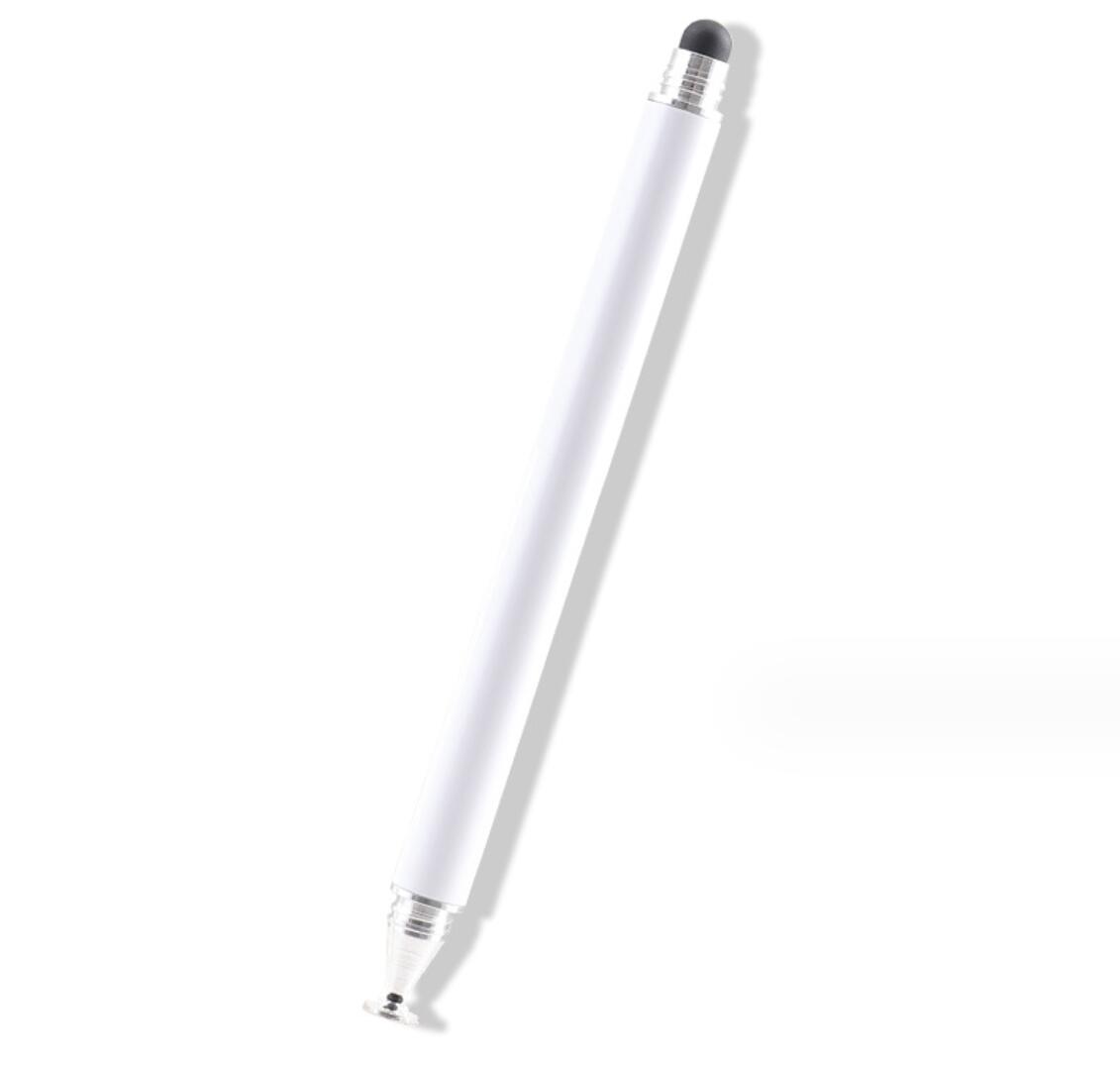 Phone Tablet Capacitive Screen Aluminum Touch Pen Rubber Tip Dual Disc Drawing Stylus