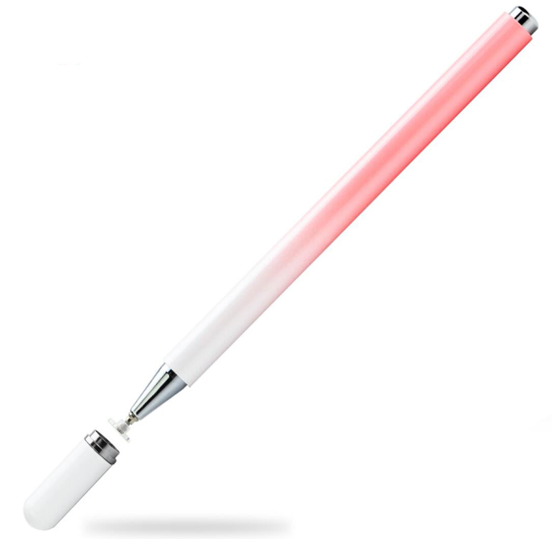 Macaron Gradient Touch Pen with Built-in Disc Dual Rubber tip Capacitive Screen Stylus