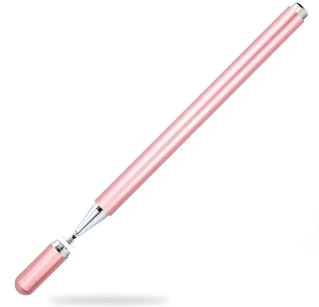 Macaron Gradient Touch Pen with Built-in Disc Dual Rubber tip Capacitive Screen Stylus