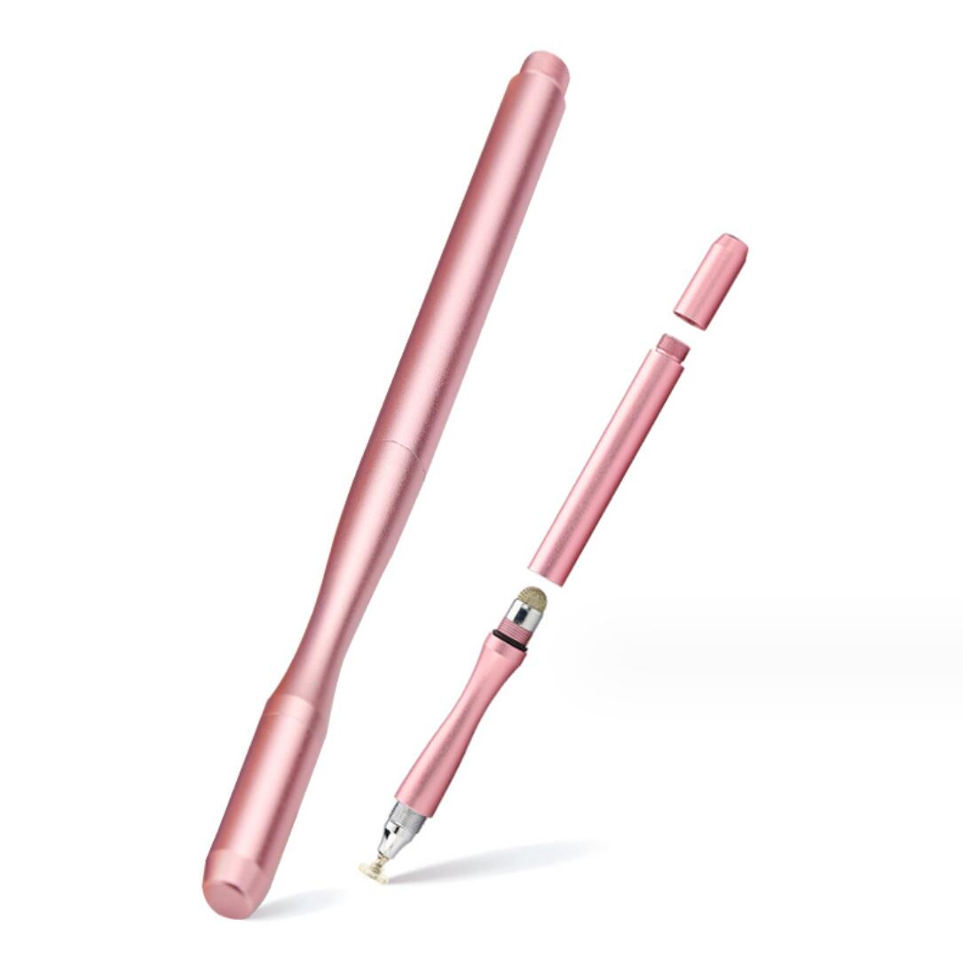 2 in 1 Cloth Tip Dual Suction Disc Interchangeable Capacitive Pen Phone Tablet Painting Stylus