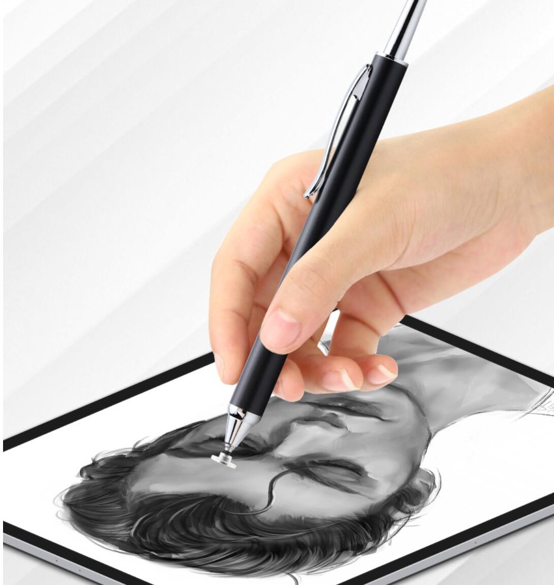 Pressed Aluminum Capacitive Touch Pen Disc Tip Handwriting Phone Tablet Painting Stylus