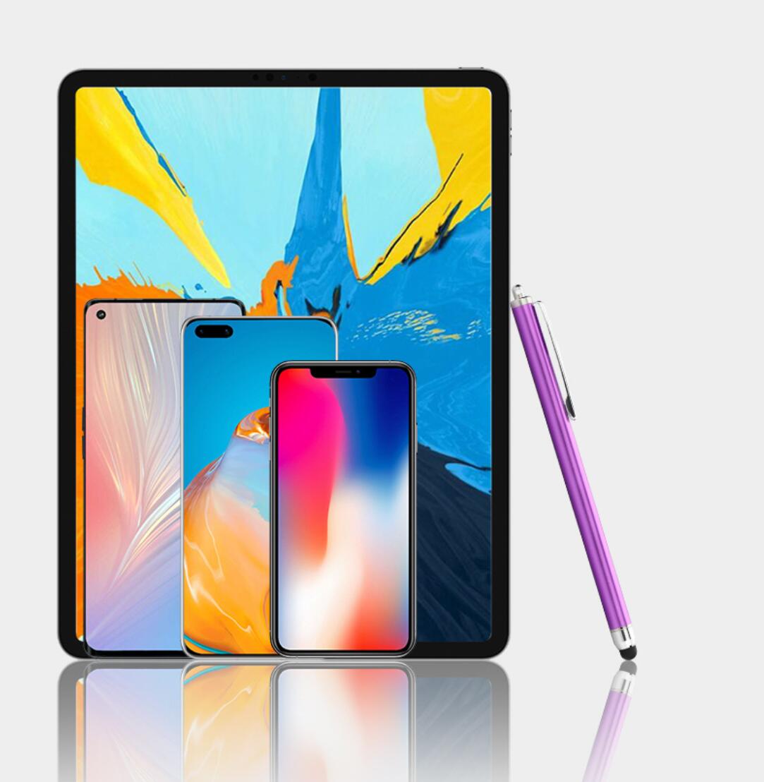 Interchangeable Silicone Tip Touch Screen Stylus Capacitive Screen Pen Clip Rope