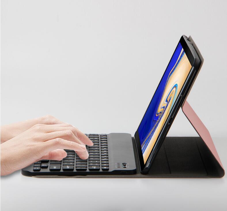 Classical Book Samsung Galaxy Tab A 10.5 Keyboard Case Stand Magnetic