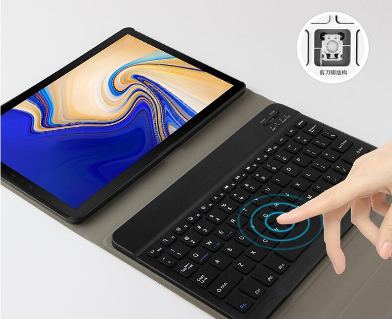 Classical Book Samsung Galaxy Tab A 10.5 Keyboard Case Stand Magnetic