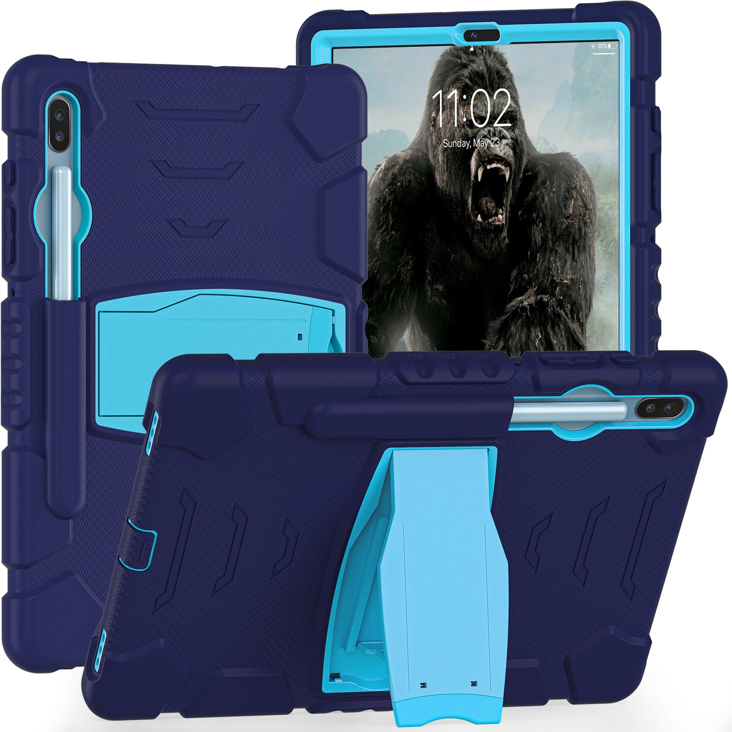 Gorilla King Kong Galaxy Tab S6 Case Full Body Triple Protection Folding Stand
