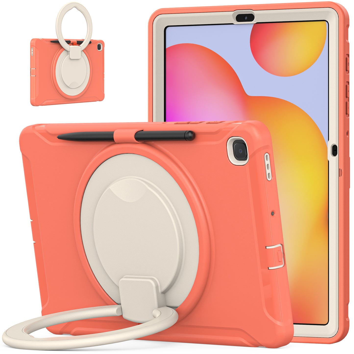 Bull Demon King Galaxy Tab S6 Case 360 Rotatable Folding Handle Grip Triple