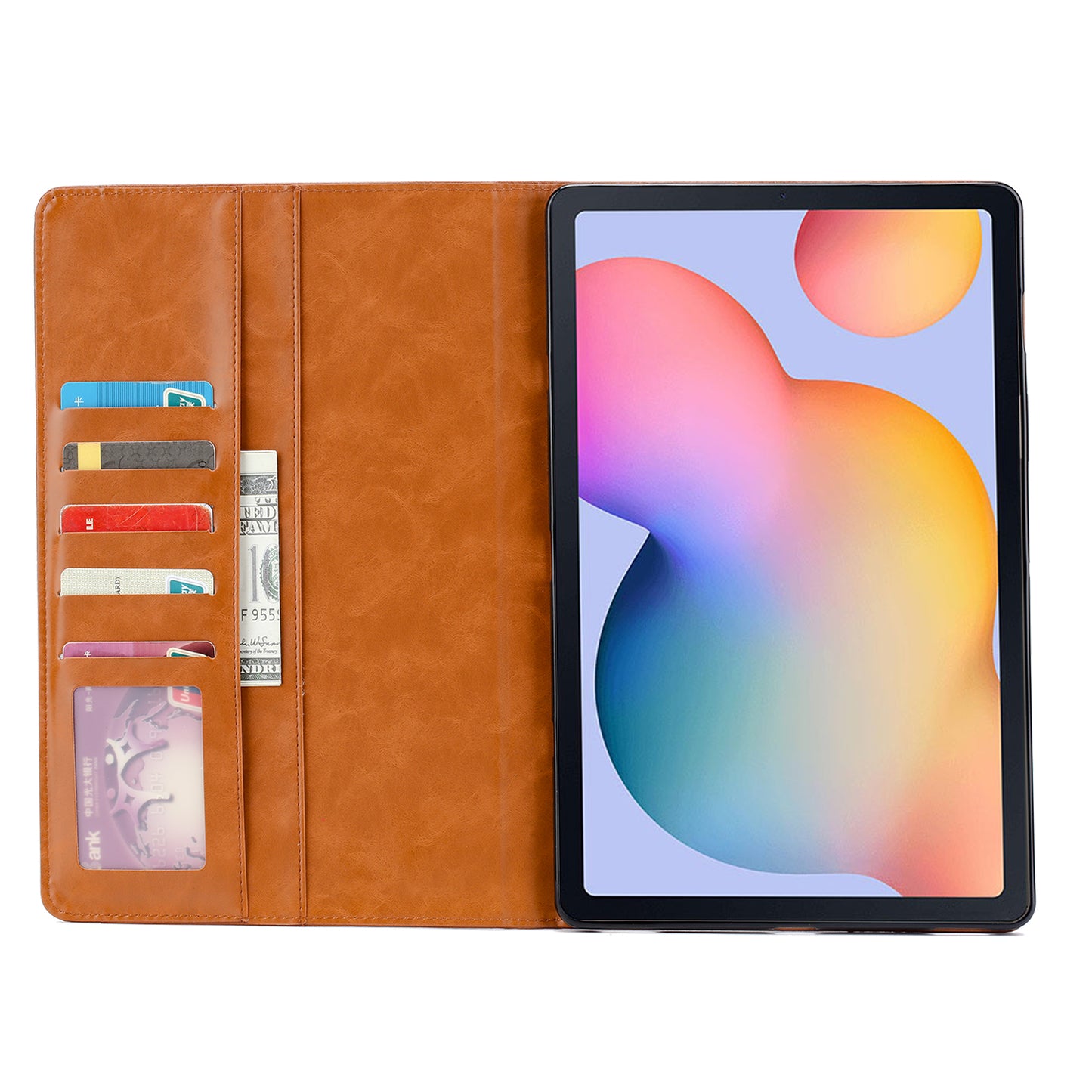 BOYU Knead Notes Pocket Galaxy Tab S6 Lite Leather Case