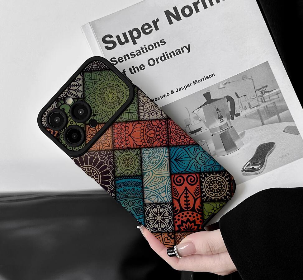 checkered-mandala-pattern-iphone-17-pro-max-case_3