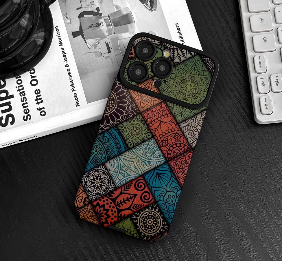 checkered-mandala-pattern-iphone-17-pro-max-case_5