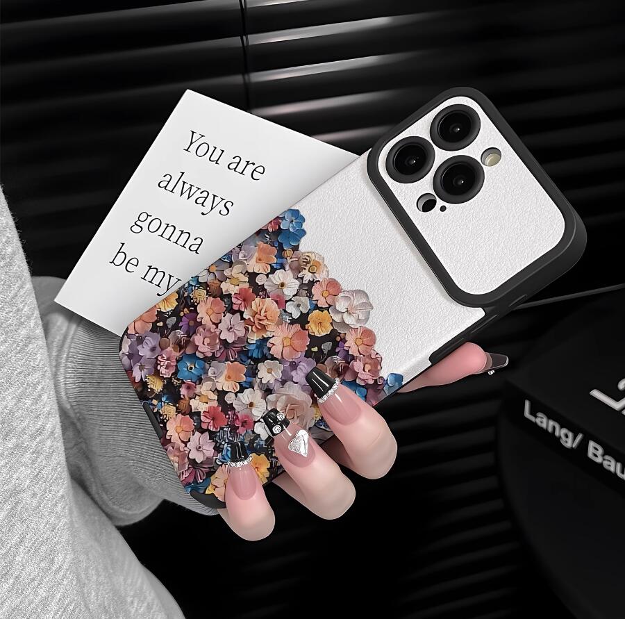 colorful-flowers-painting-iphone-17-pro-max-case-silicone-leather_1