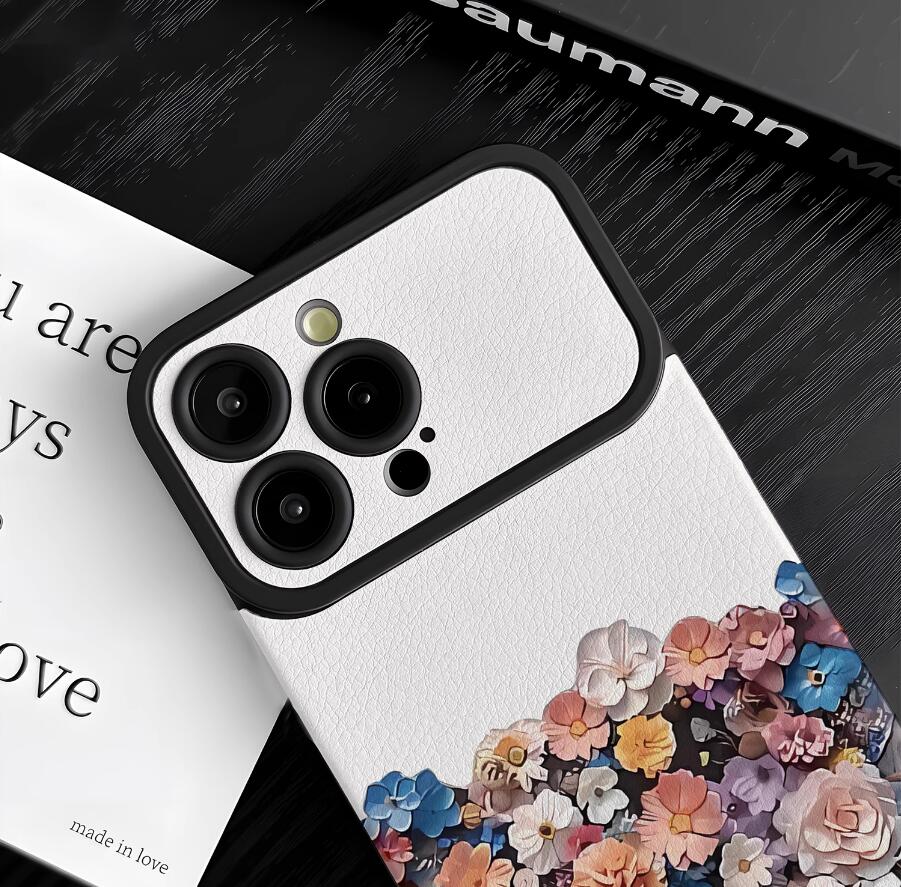colorful-flowers-painting-iphone-17-pro-max-case-silicone-leather_8