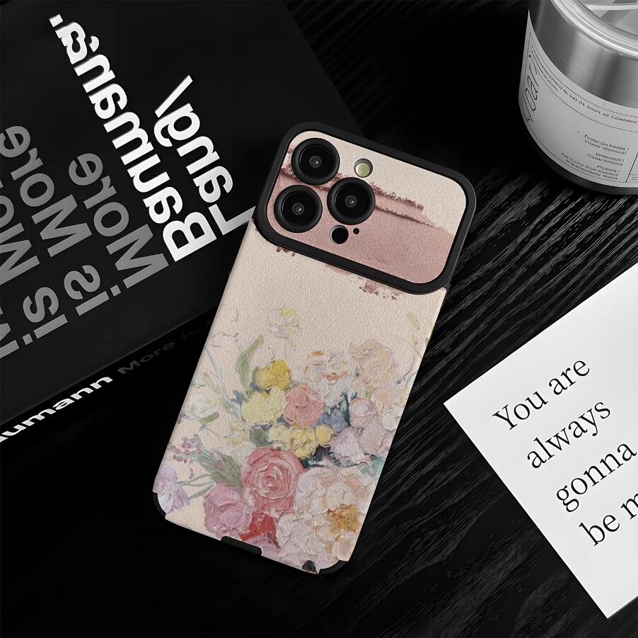 colorful-flowers-painting-iphone-17-pro-max-cover-silicone-leather_6