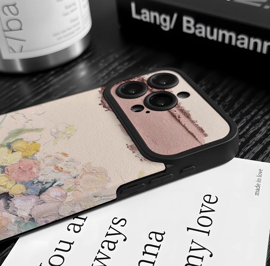 colorful-flowers-painting-iphone-17-pro-max-cover-silicone-leather_7
