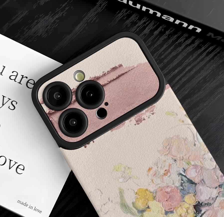 colorful-flowers-painting-iphone-17-pro-max-cover-silicone-leather_8