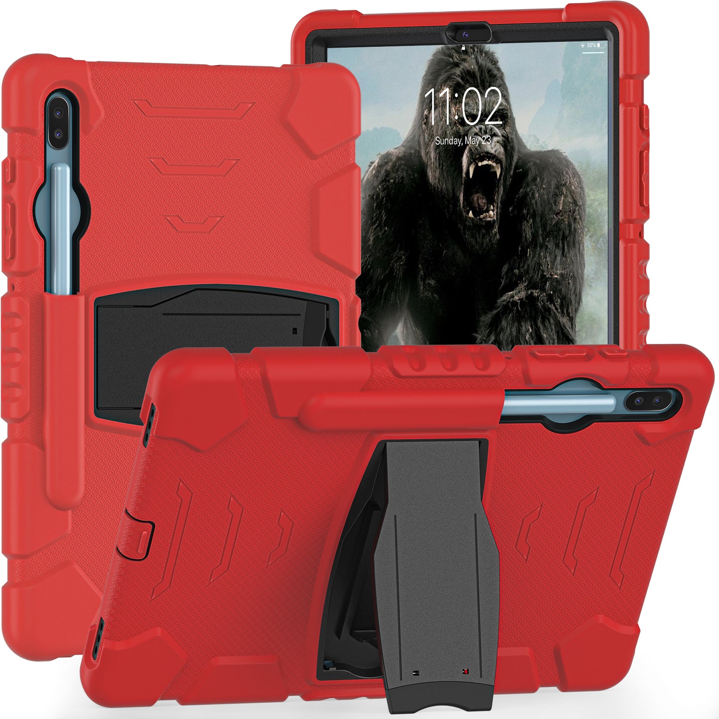 Gorilla King Kong Galaxy Tab S6 Case Full Body Triple Protection Folding Stand