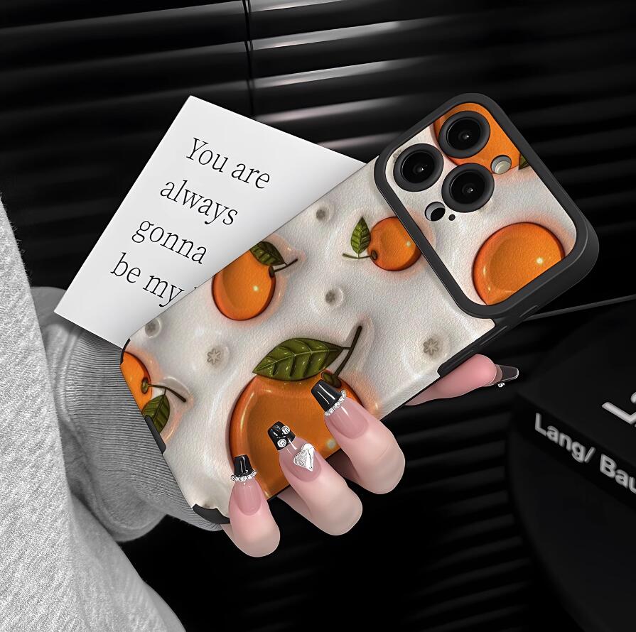 embossed-orange-painting-iphone-17-pro-max-case-silicone-leather_1