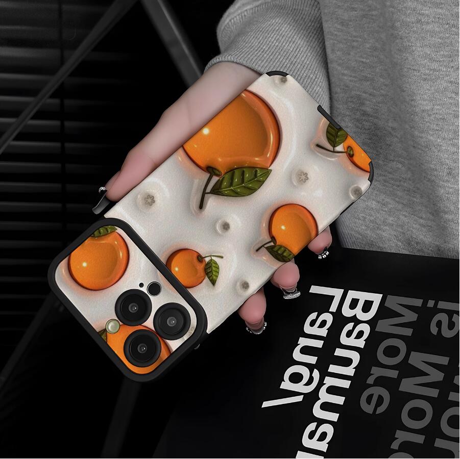 embossed-orange-painting-iphone-17-pro-max-case-silicone-leather_4