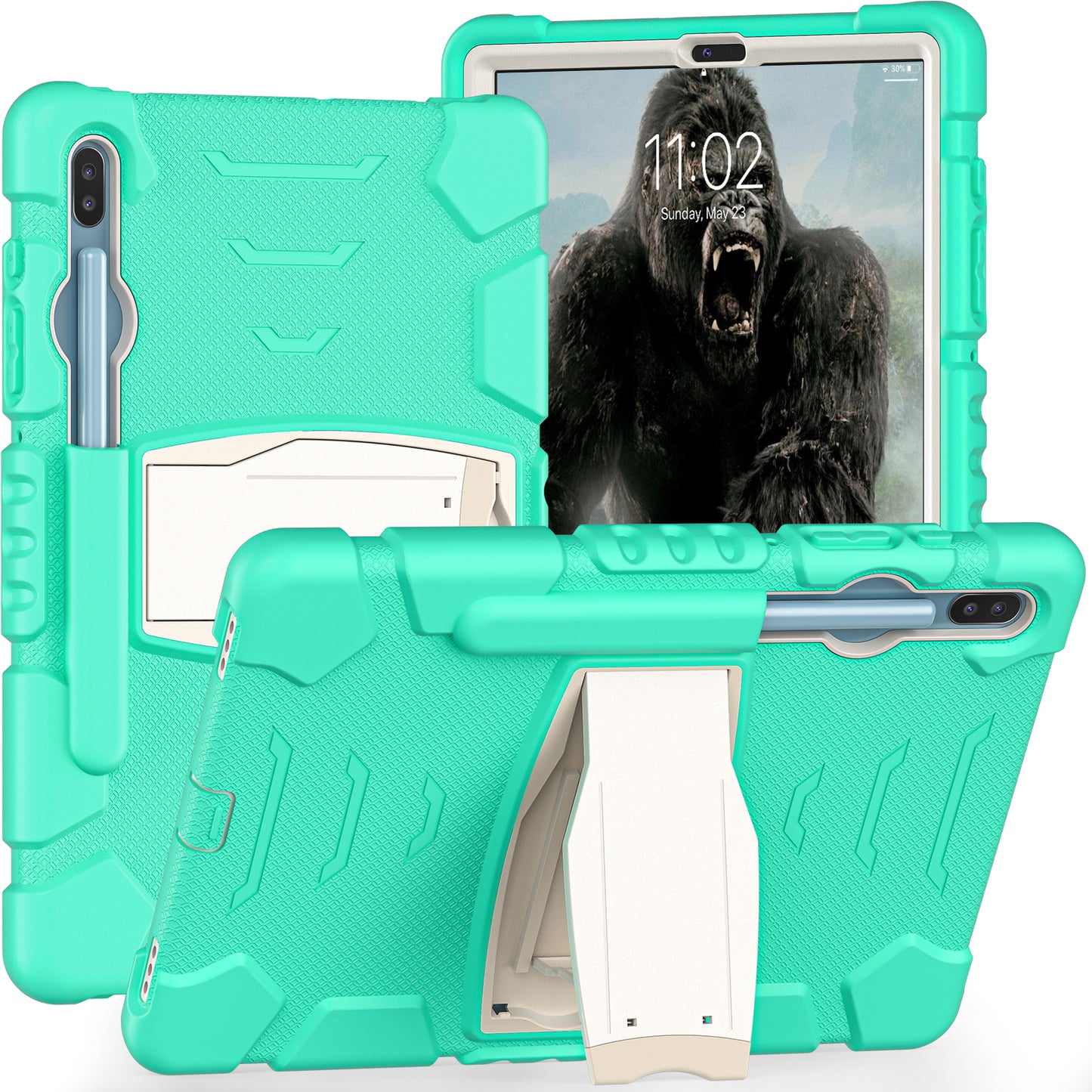 Gorilla King Kong Galaxy Tab S6 Case Full Body Triple Protection Folding Stand