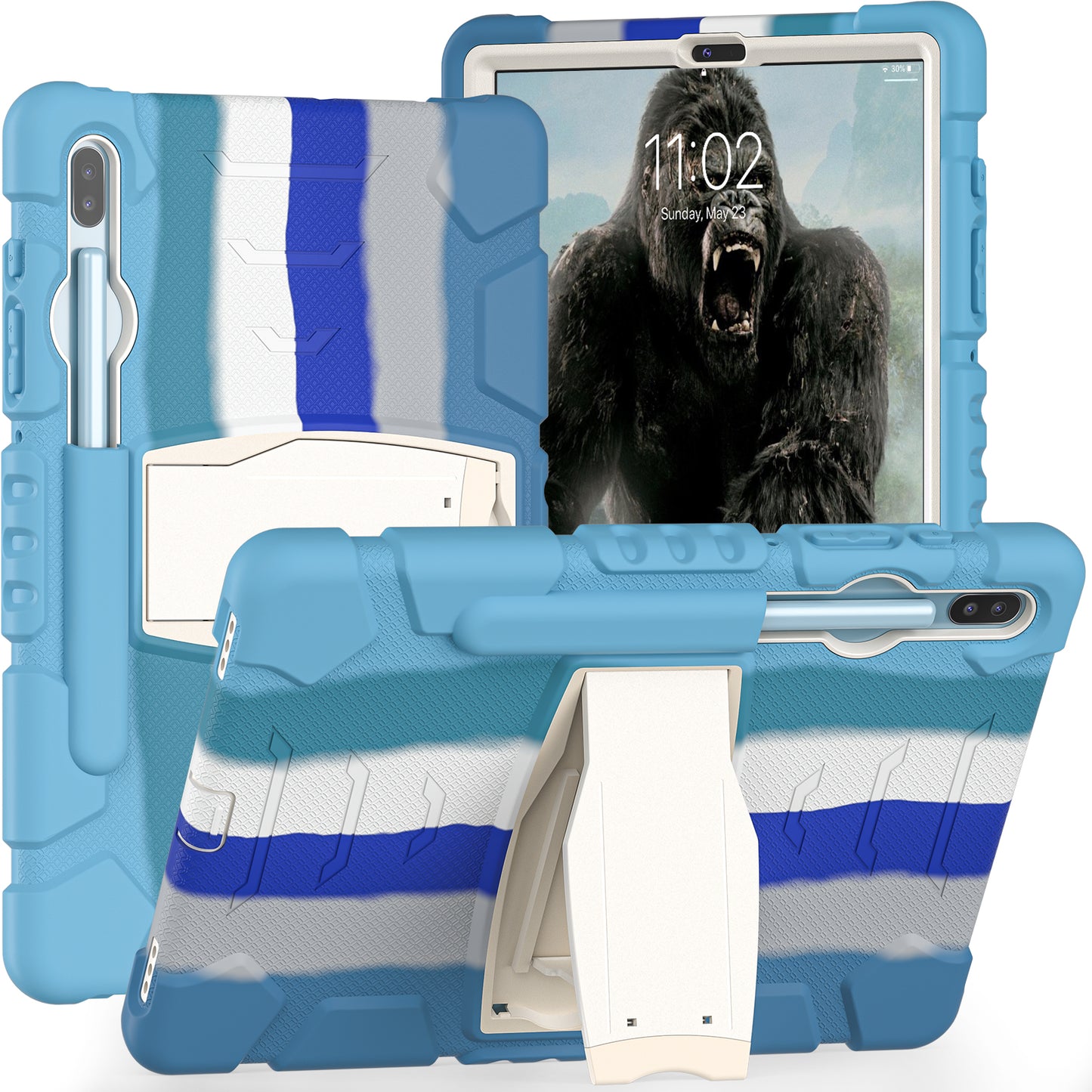 Gorilla King Kong Galaxy Tab S6 Case Full Body Triple Protection Folding Stand