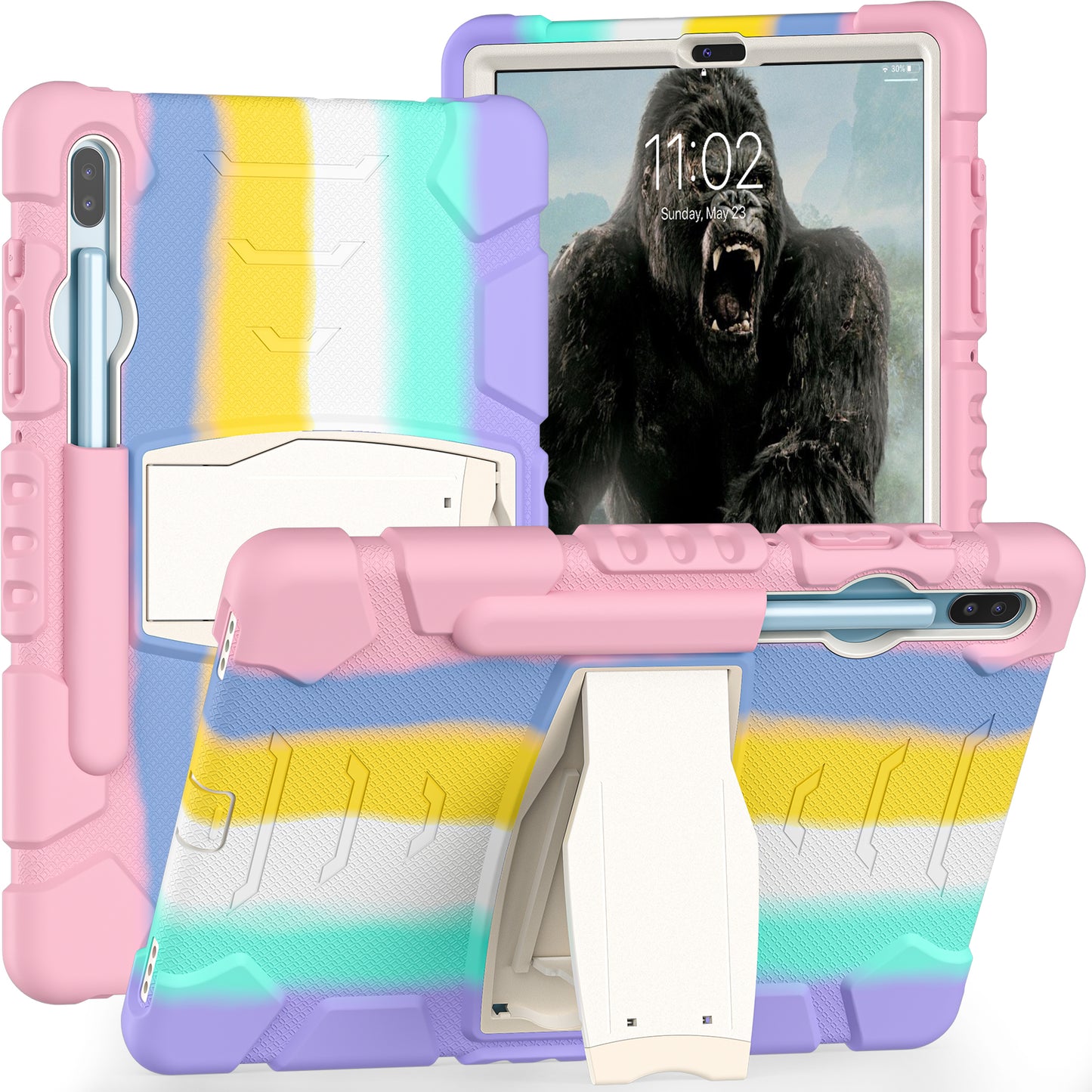 Gorilla King Kong Galaxy Tab S6 Case Full Body Triple Protection Folding Stand