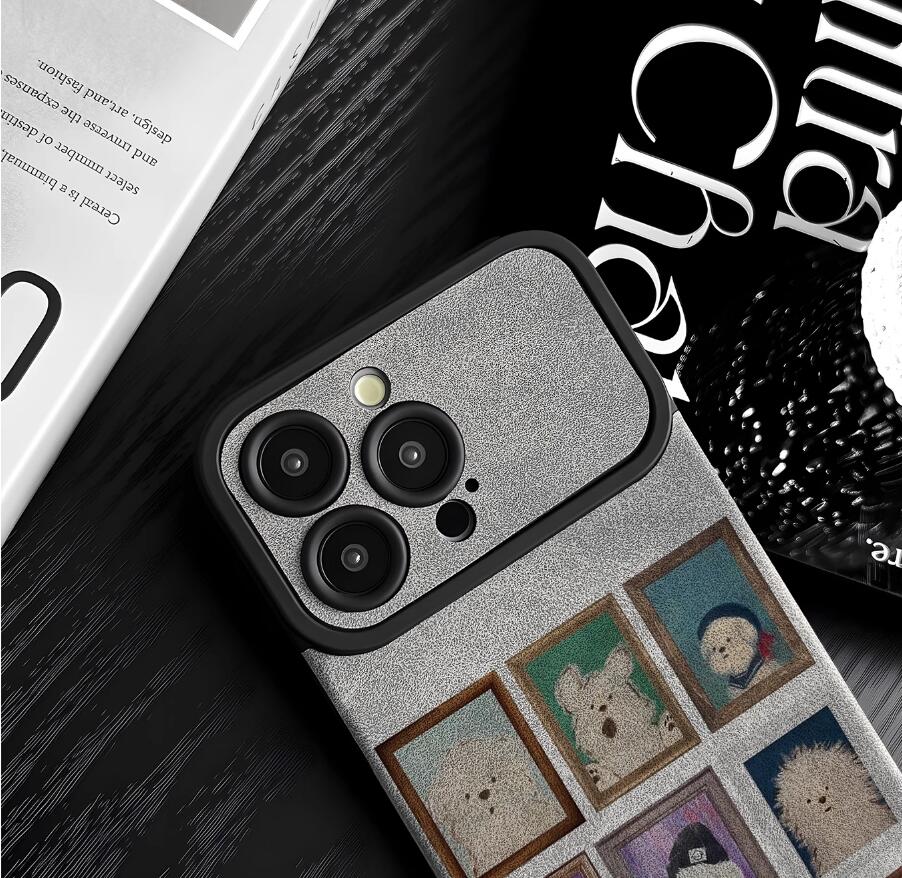 frame-scrawl-dog-pattern-iphone-17-pro-max-case-silicone-leather-8