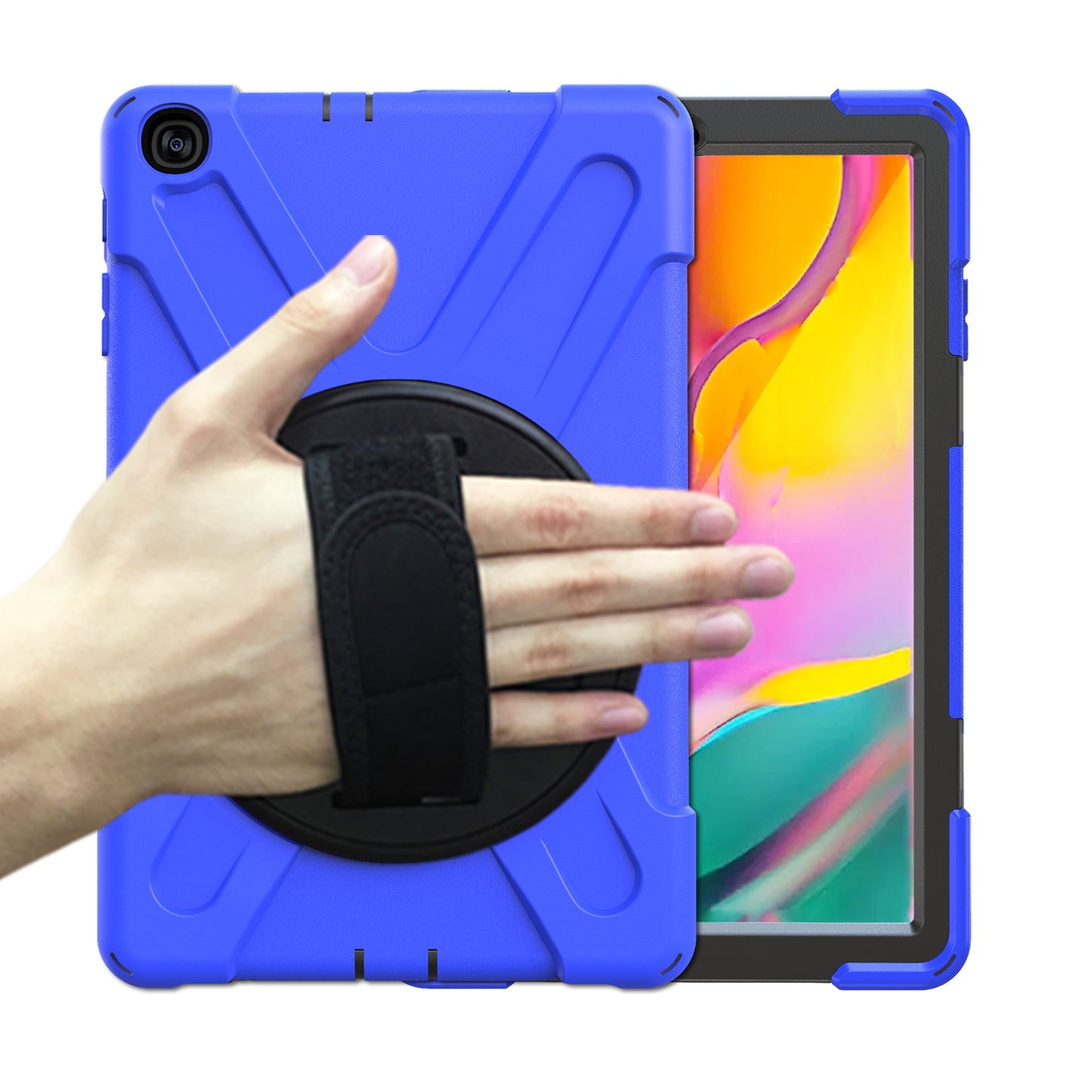 Pirate King Galaxy Tab A 10.1 (2019) Case 360 Rotating Stand Shoulder Strap