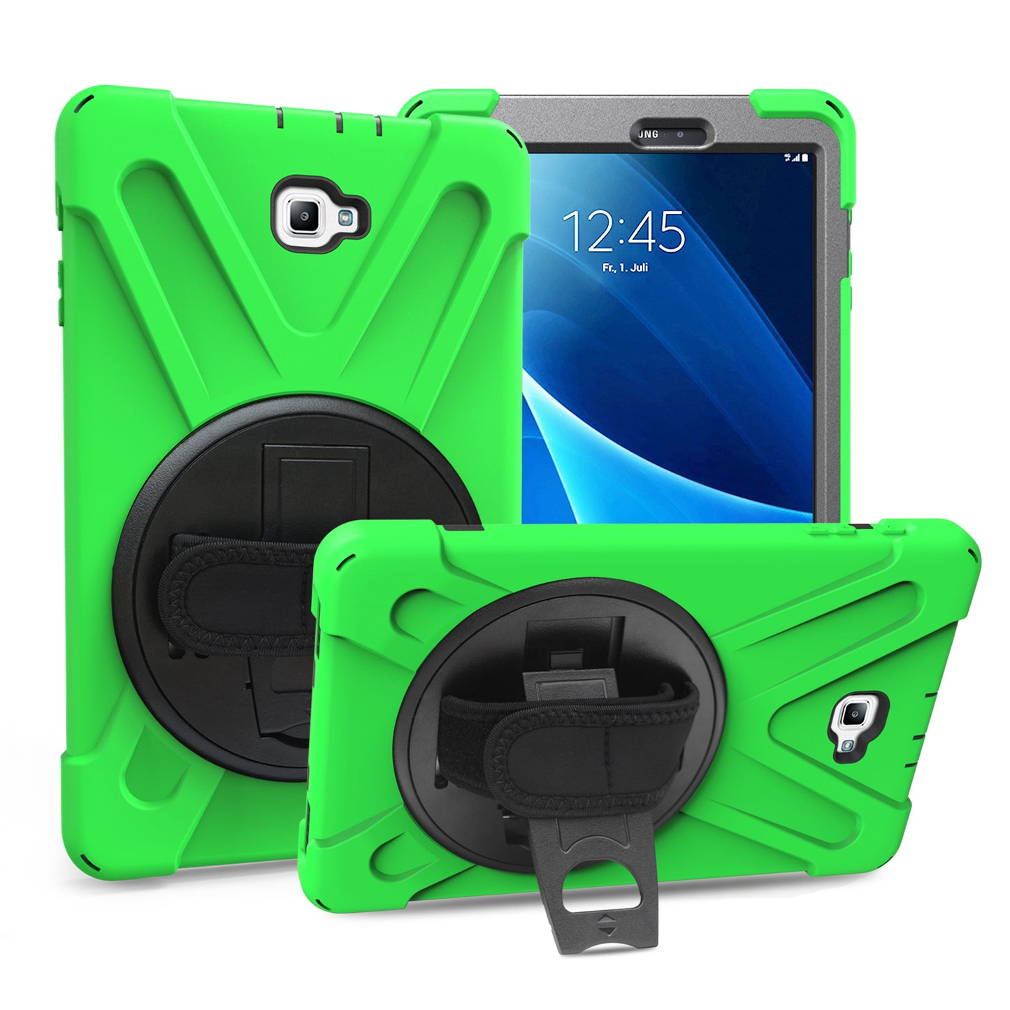 Pirate King Galaxy Tab A 10.1 (2017) Case 360 Rotating Stand Shoulder Strap