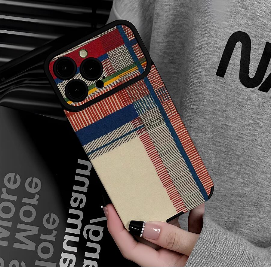 gingham-grid-painting-iphone-17-pro-max-case-silicone_3