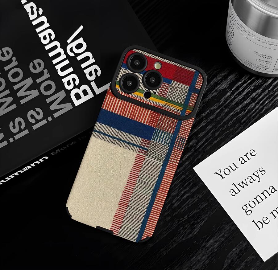 gingham-grid-painting-iphone-17-pro-max-case-silicone_6