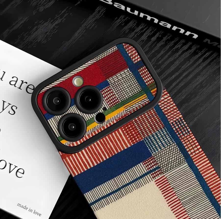 gingham-grid-painting-iphone-17-pro-max-case-silicone_8