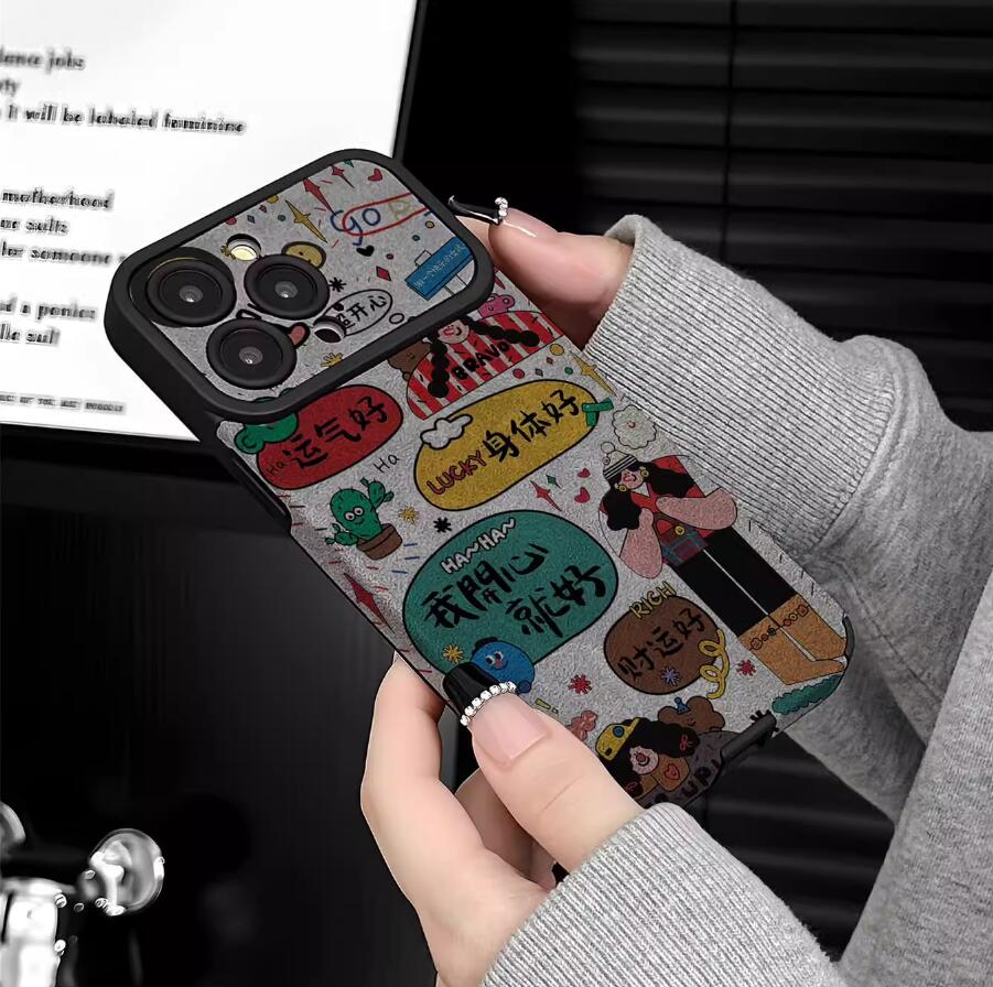 happy-girl-painting-iphone-17-pro-max-case-silicone-leather_2