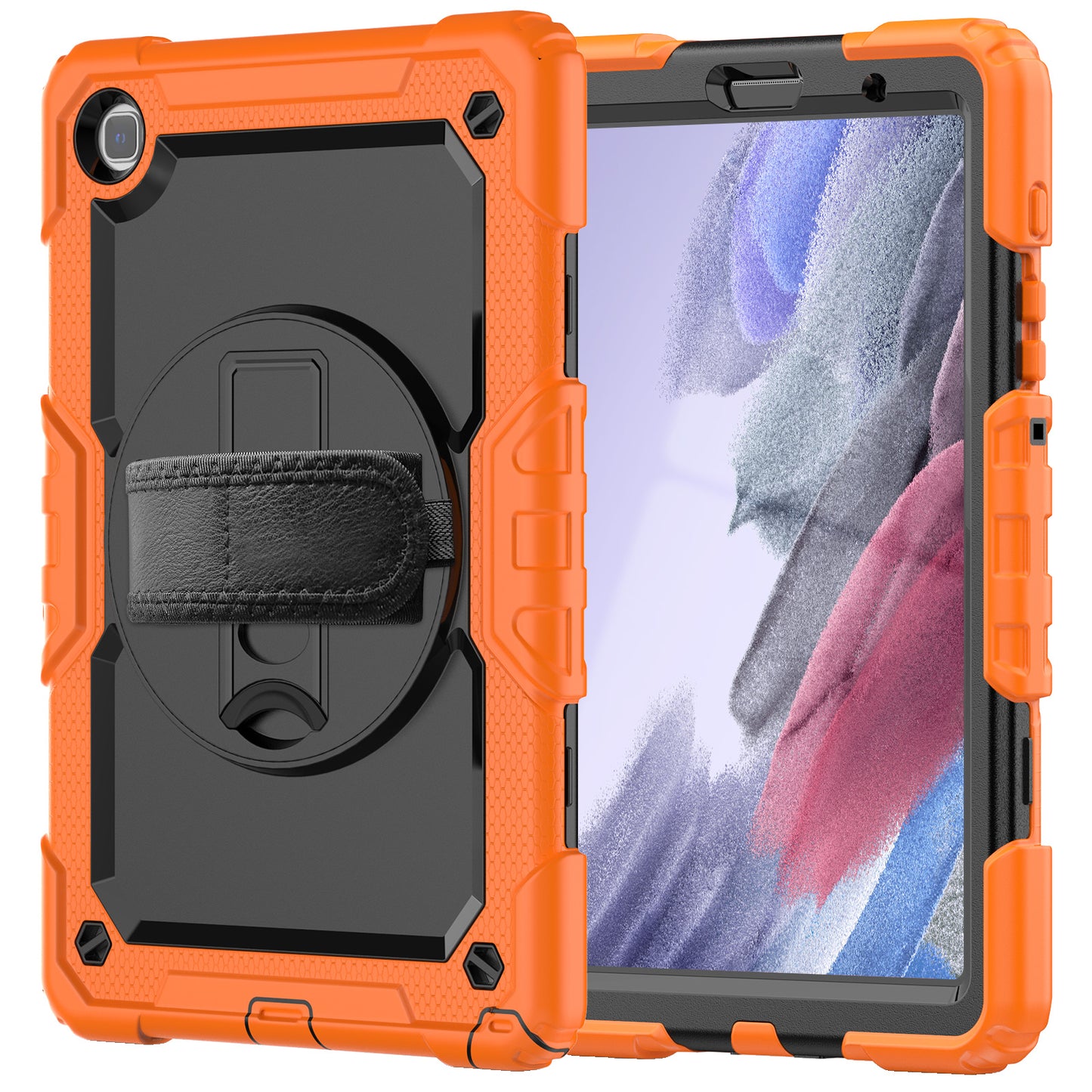 HUIXIANG Tough Strap Galaxy Tab A7 Lite Case Built-in Screen Protector