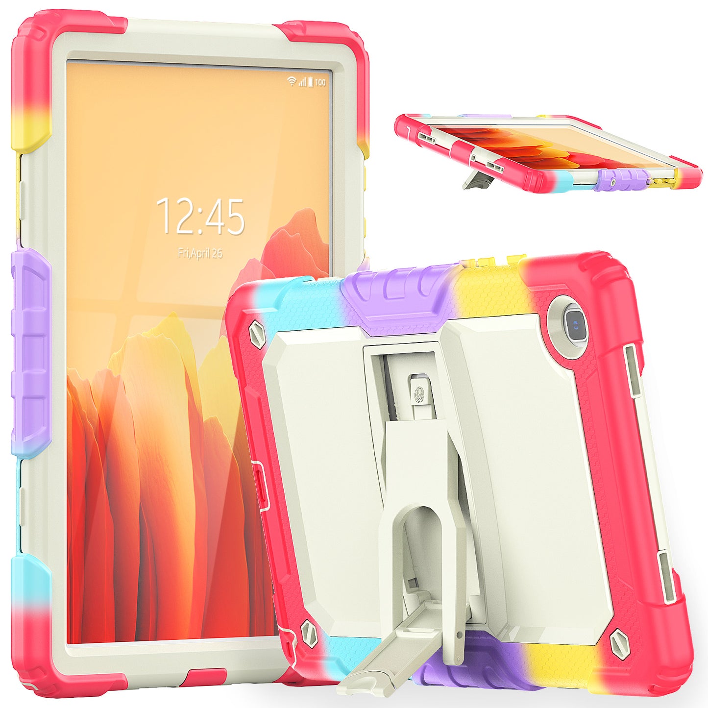 HUIXIANG Kickstand Lanyard Strap Galaxy Tab A7 Case