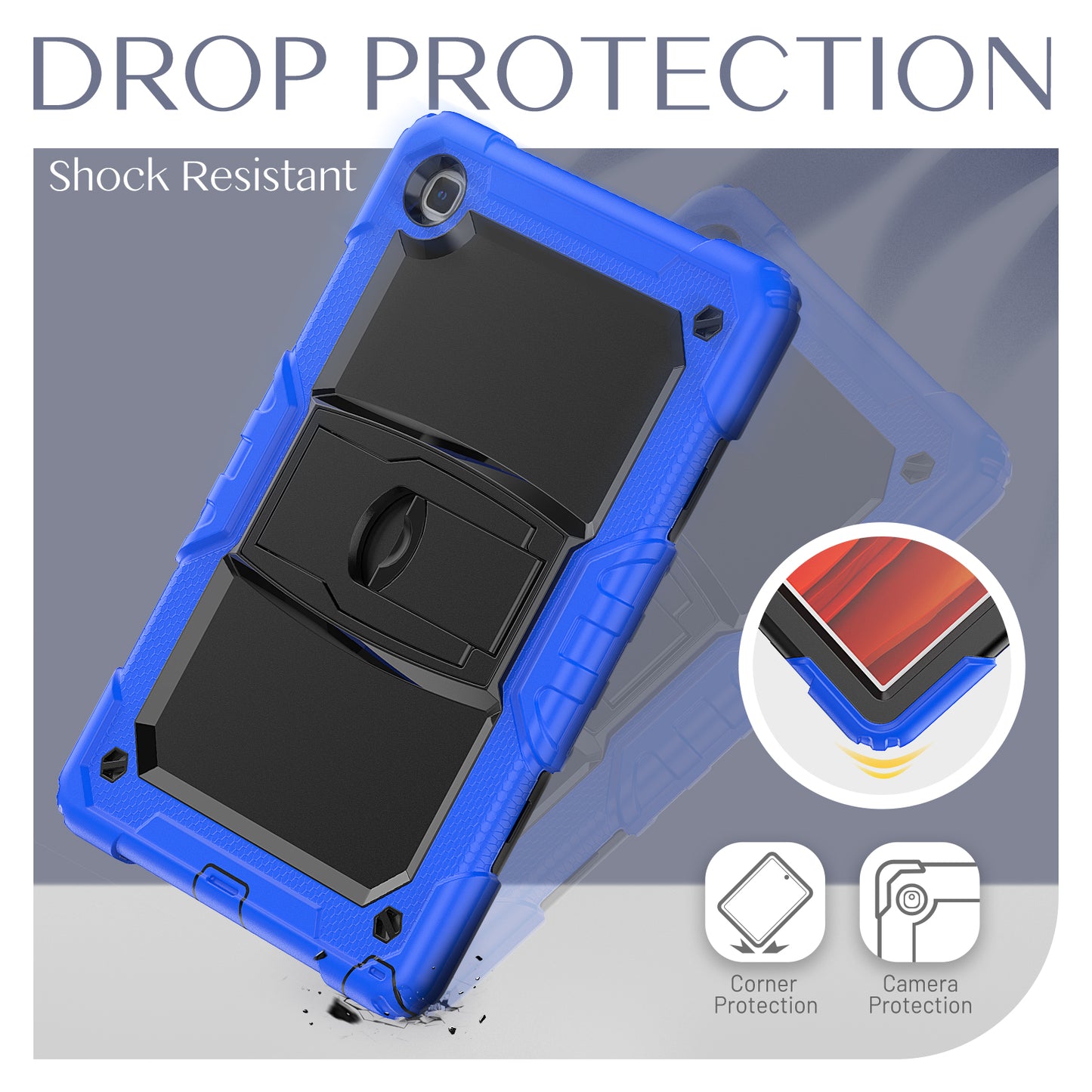 HUIXIANG Kickstand Lanyard Strap Galaxy Tab A7 Case