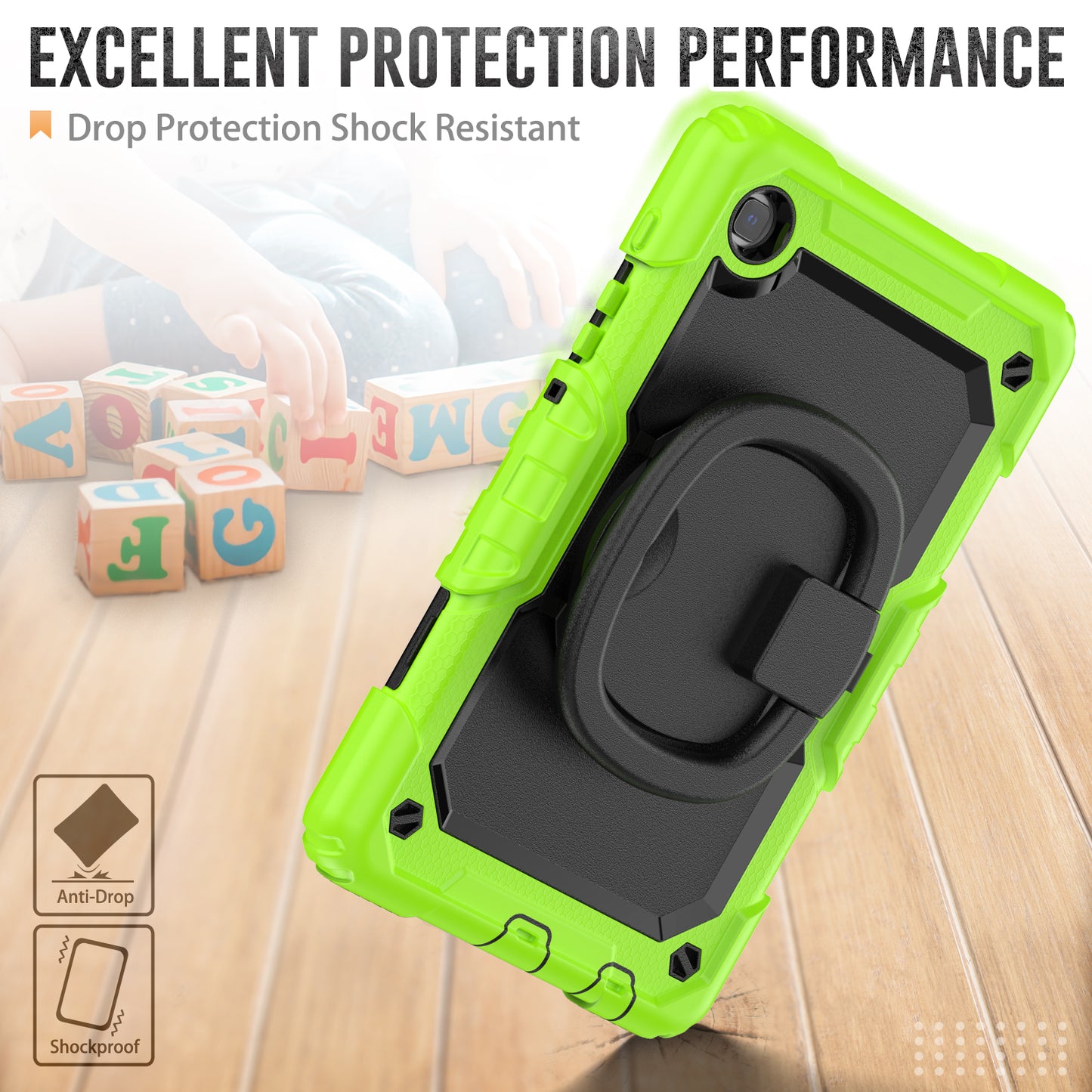 SHELLBOX Tough Handle Grip Hook Galaxy Tab A7 Lite Case