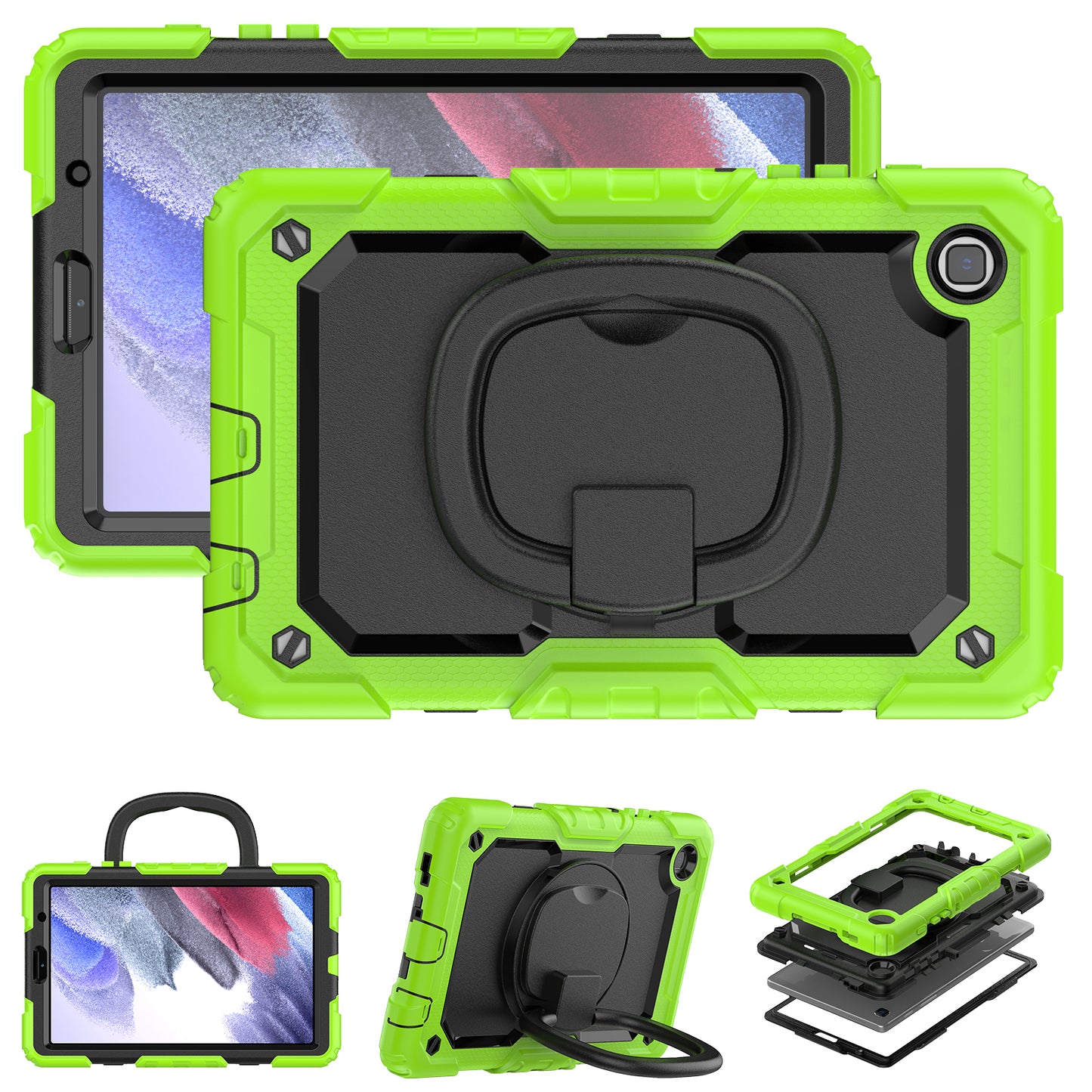 SHELLBOX Tough Handle Grip Hook Galaxy Tab A7 Lite Case