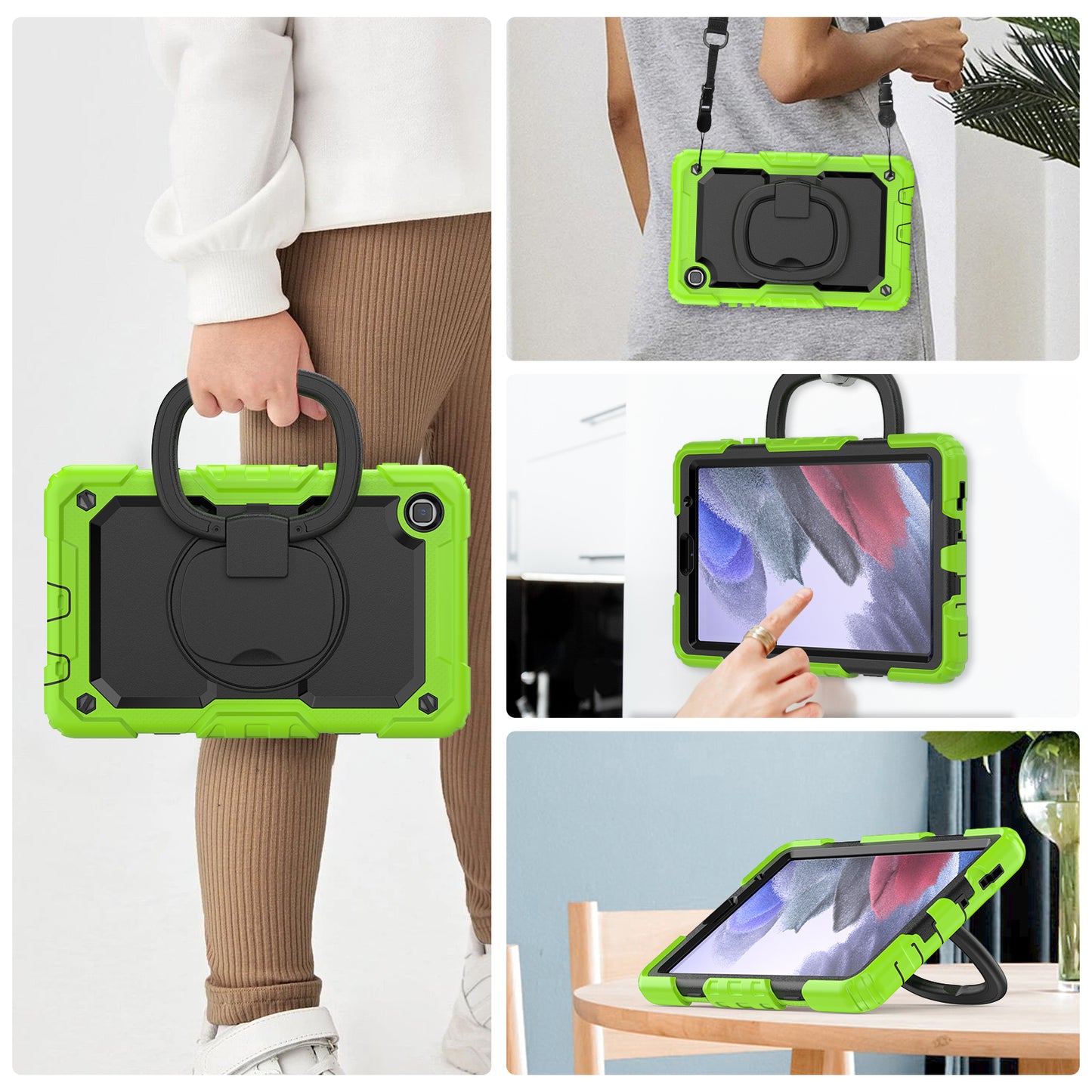 SHELLBOX Tough Handle Grip Hook Galaxy Tab A7 Lite Case