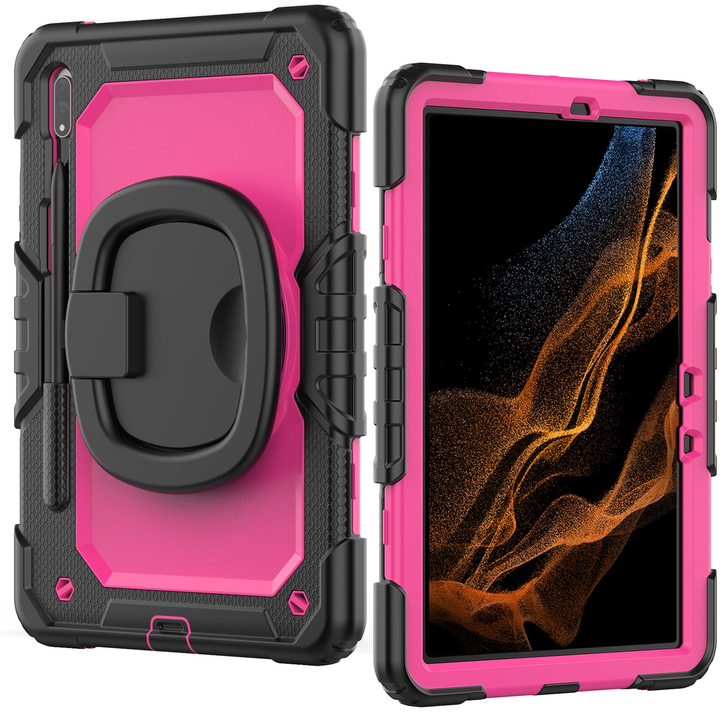 SHELLBOX Tough Handle Grip Hook Galaxy Tab S8 Case