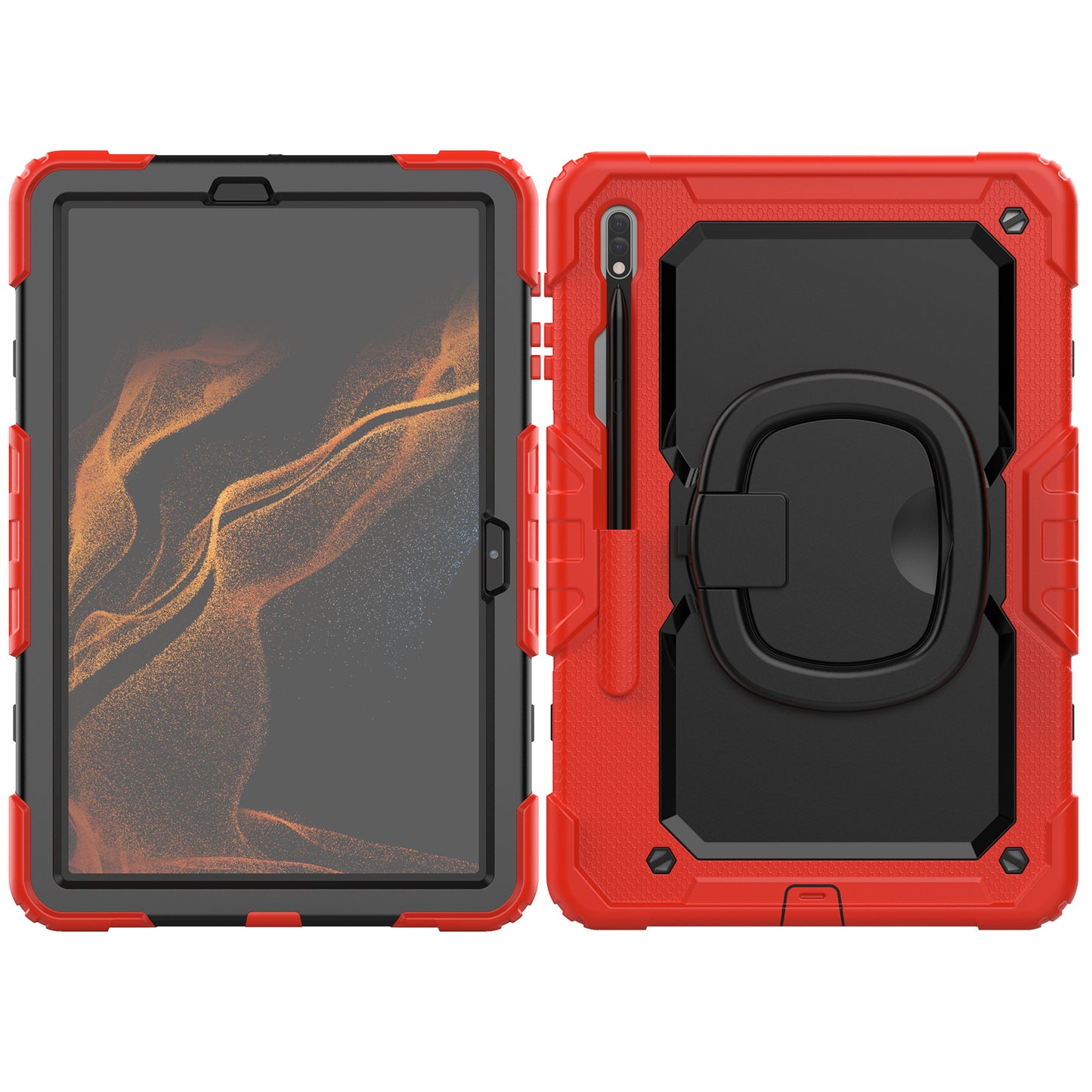 SHELLBOX Tough Handle Grip Hook Galaxy Tab S8 Plus Case