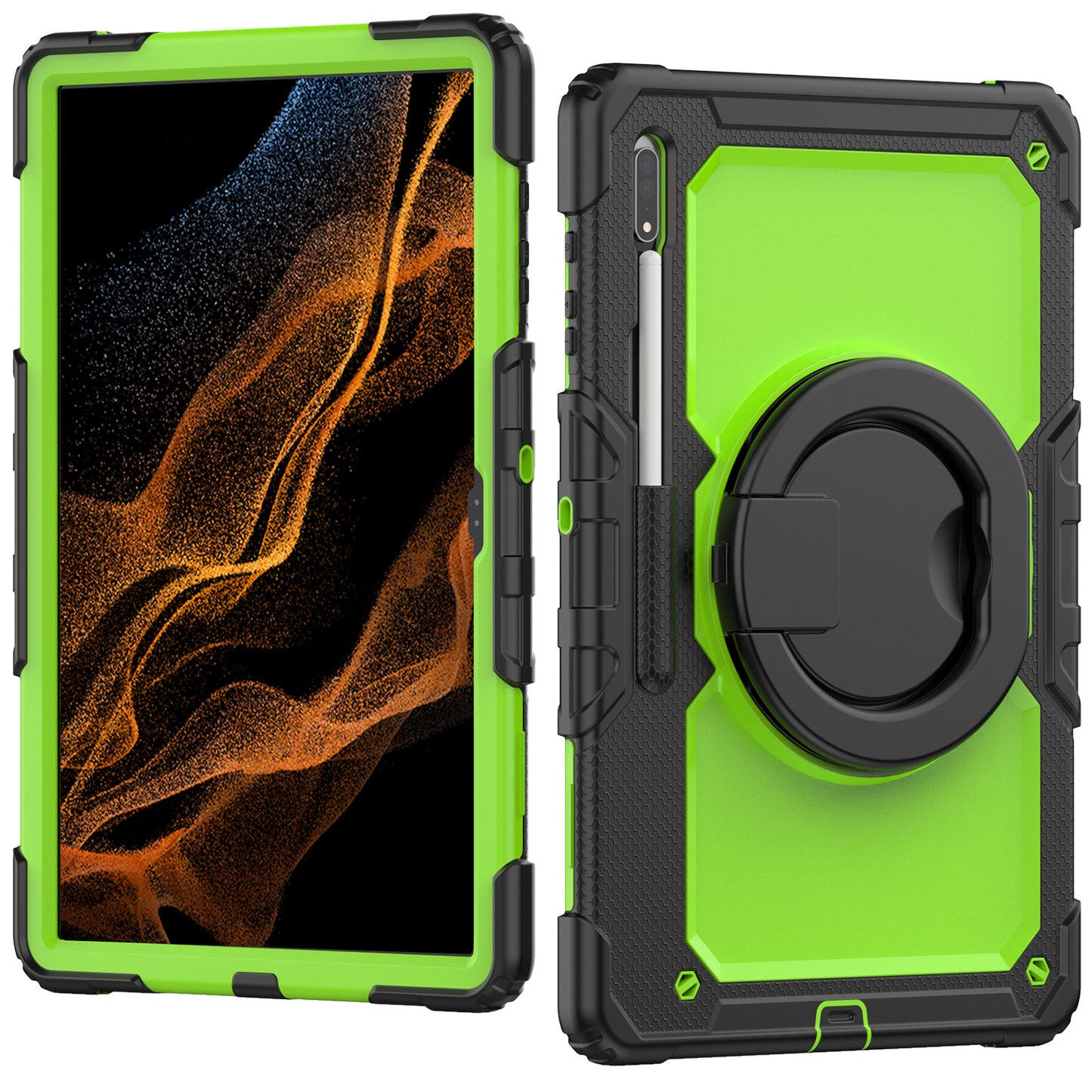 SHELLBOX Tough Handle Grip Hook Galaxy Tab S8 Ultra Case
