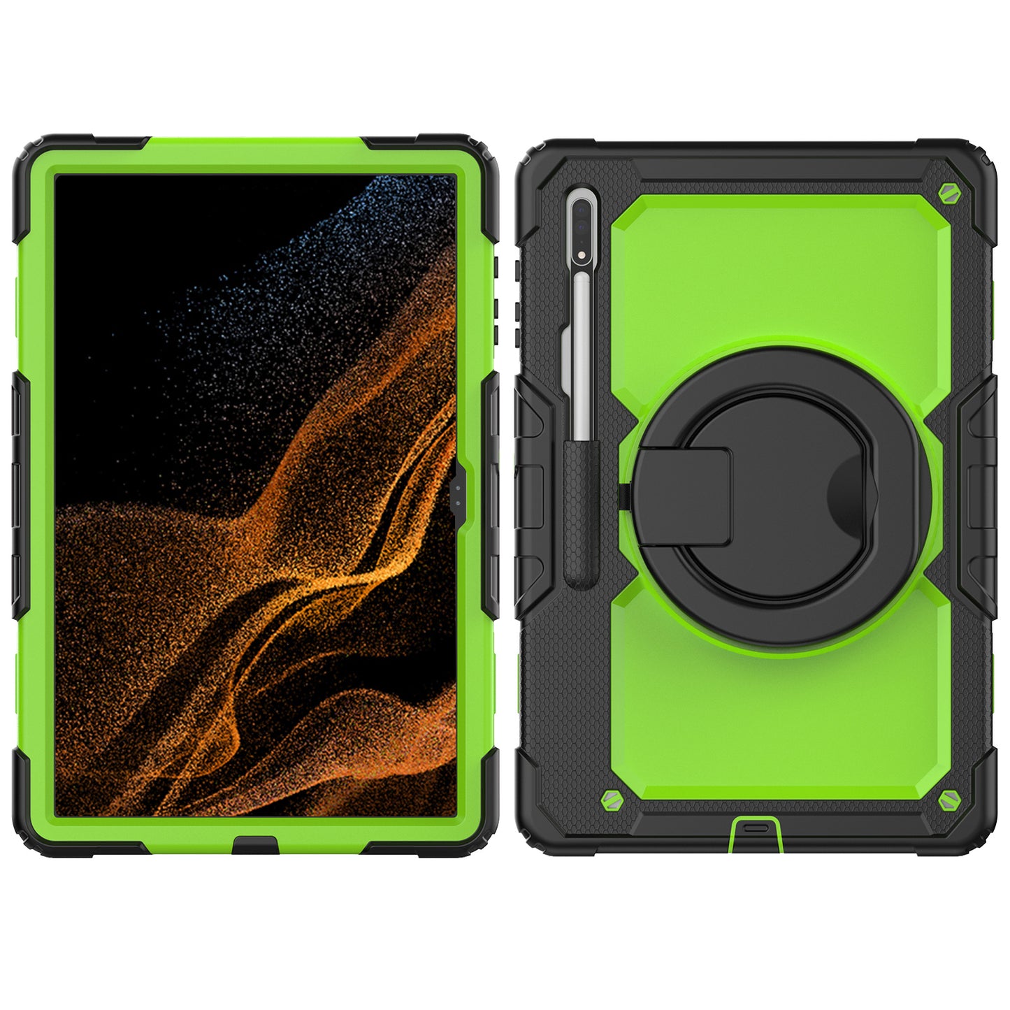 SHELLBOX Tough Handle Grip Hook Galaxy Tab S8 Ultra Case