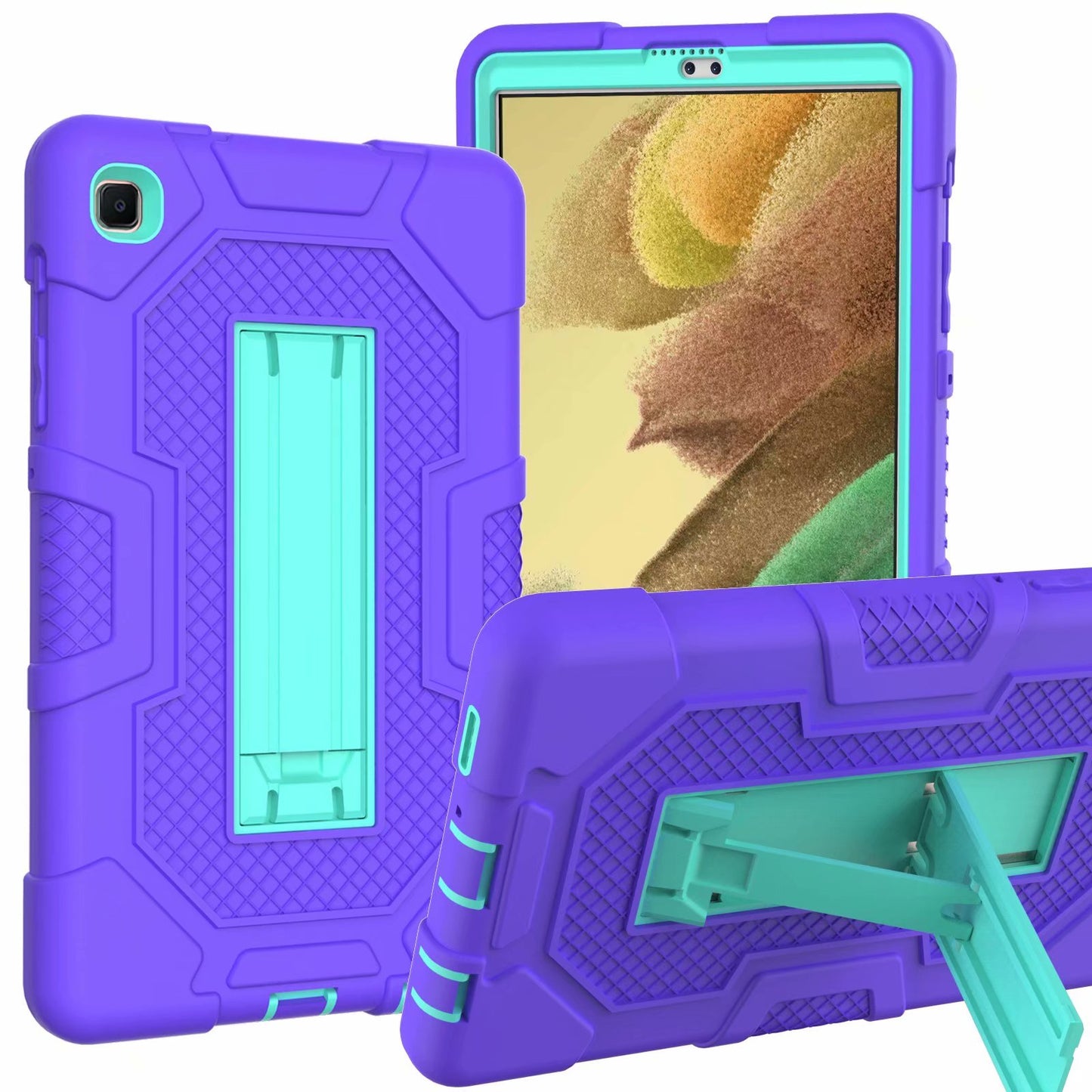 Molandi Contrasting Galaxy Tab A7 Lite Shockproof Case Stand Triple Full Protection