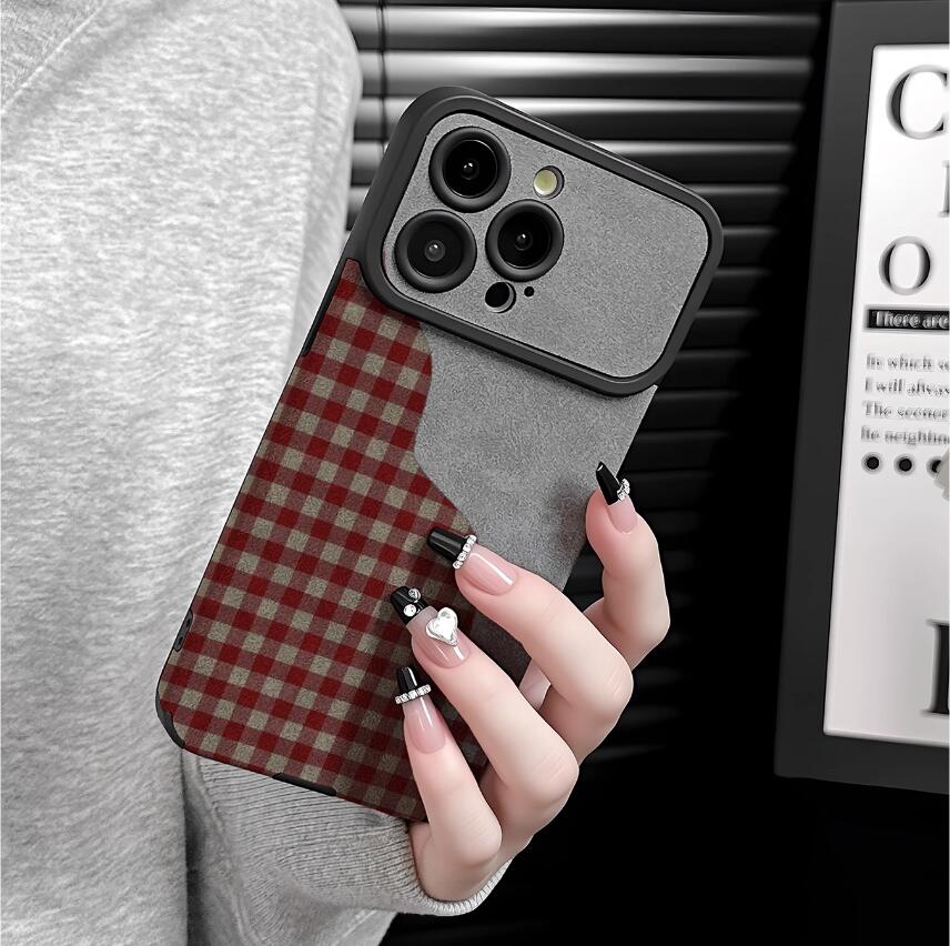 tattersall-plaid-painting-iphone-17-pro-max-case-silicone_1