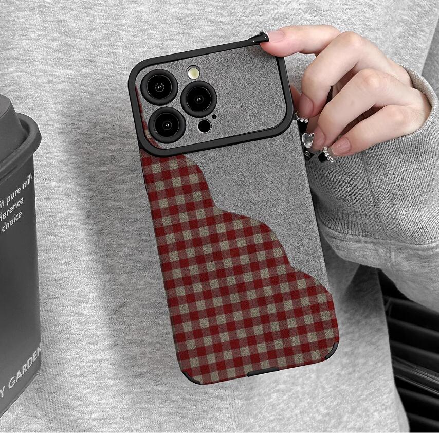 tattersall-plaid-painting-iphone-17-pro-max-case-silicone_3