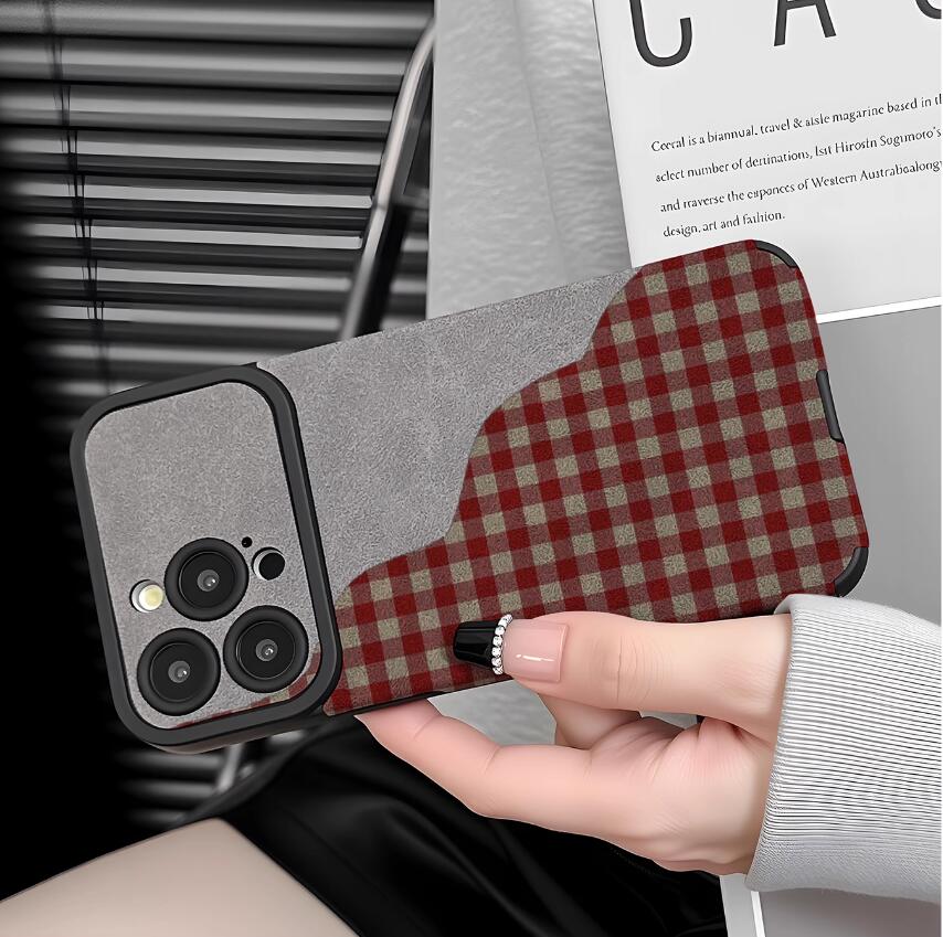 tattersall-plaid-painting-iphone-17-pro-max-case-silicone_4