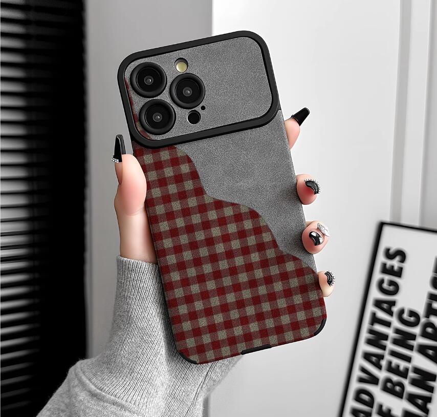 tattersall-plaid-painting-iphone-17-pro-max-case-silicone_5