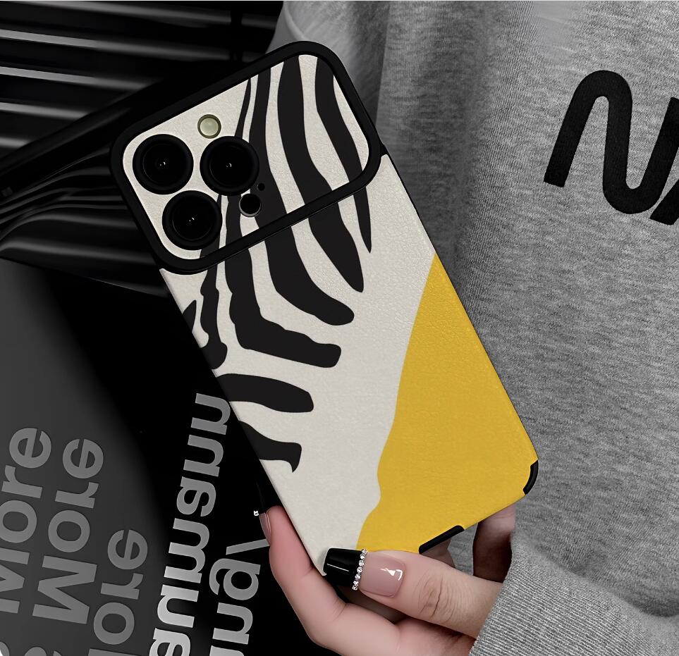 yellow-zebra-patchwork-pattern-iphone-17-pro-max-case-trendy_3